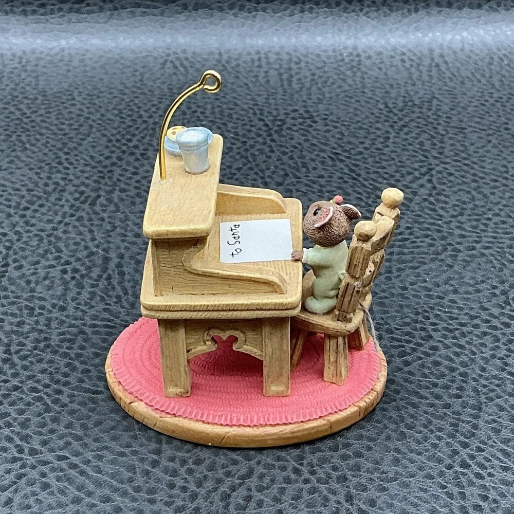 Vintage 1995 Hallmark Keepsake Wish List Mouse Ornament Tender Touches W Box